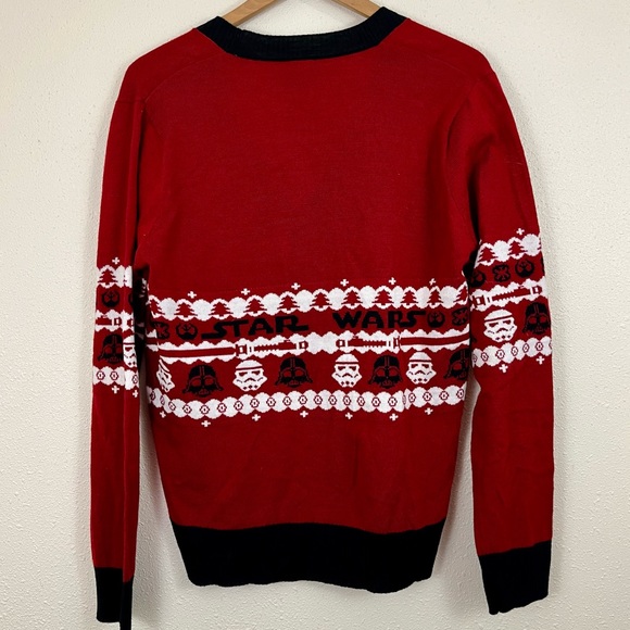 STAR WARS Knit Christmas Button Down Cardigan Womens Size Medium - Picture 3 of 4